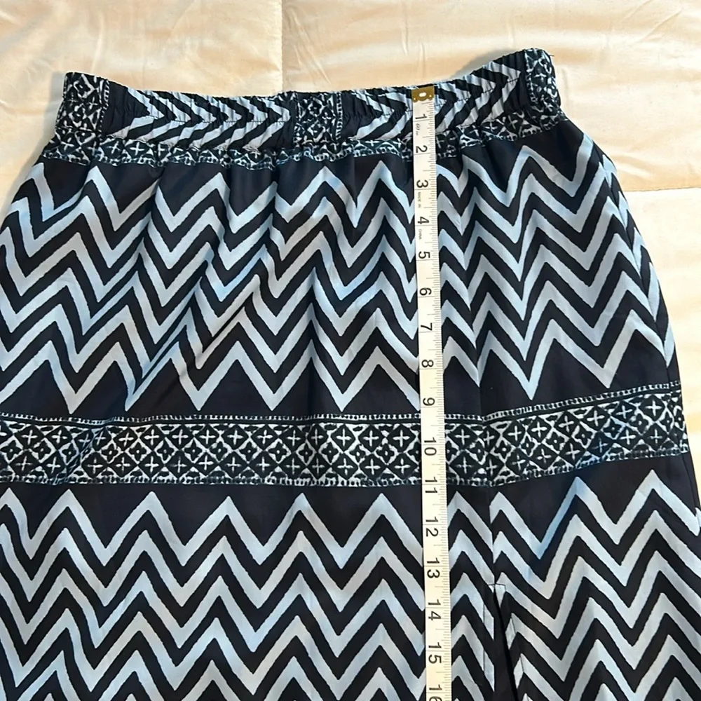 Michael Kors Skirt Size XS Blue Pattern High Slit Maxi - Picture 3 of 7